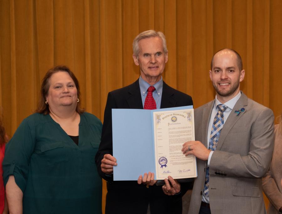 Lt Governor Presents Proclamation Declaring September Suicide Prevention Awareness Month In