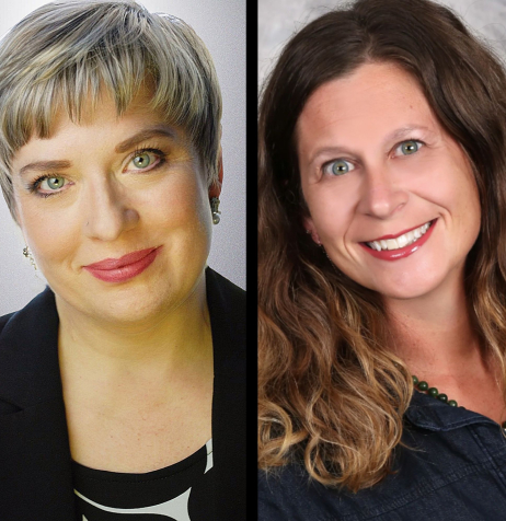 Dr. Cate Jones-Hazledine and Jennifer Jackson portraits side by side