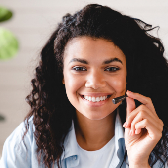 Smiling Administrative Support Associate