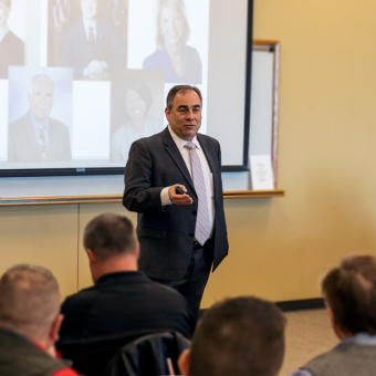 Mario Scalora Speaking to Group about Threat Assessment