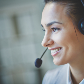 Female Call Center Employee