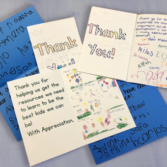 Thank You Cards from Preschool Students