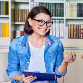 School Mental Health Professional Talking to Student