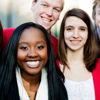 group of students smiling