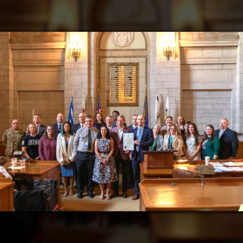 Attendees at the Governer's Procolamation for September as Suicide Awareness Month